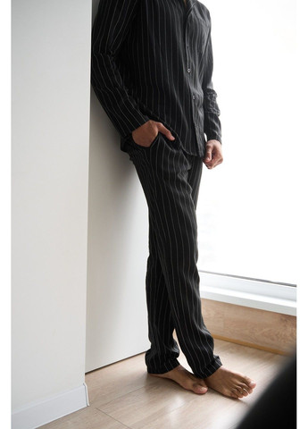 Черные домашние демисезонные прямые брюки Handy Wear