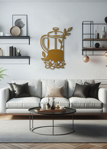 Декоративное панно из дерева, современный декор стен "Заварщик", картина лофт 25х20 см Woodyard (292013108)