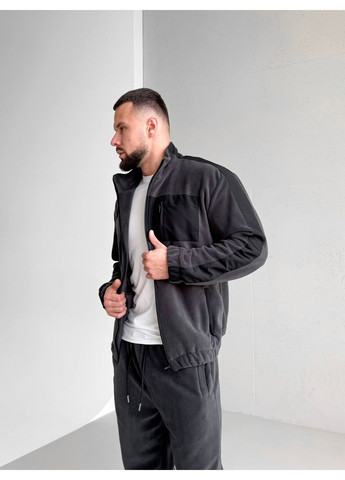 Зимовий чоловічий костюм Move фліс полар графіт No Brand (365716047)