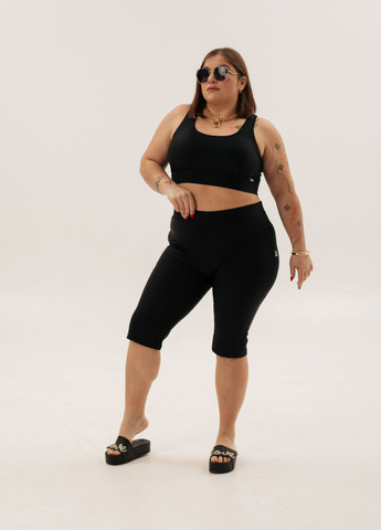 Черный демисезонный раздельный купальник черный низ-капри раздельный Ods