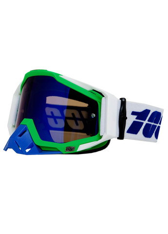 Лыжные очки, (маска) затемненный визор (TPU, PC, цвет оправы-салатово-синий) (M-8587) SP-Sport (361435480)