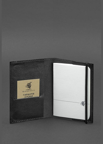 Кожаная обложка для паспорта 1.0 черная краст (A-027214) BlankNote (329186671)