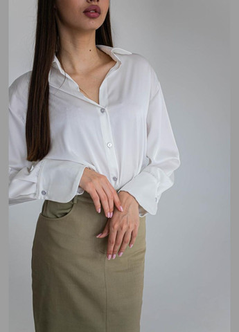 Белая классическая, повседневный, праздничный, вечерний рубашка No Brand