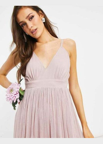 Пудровое праздничный платье Anaya однотонное