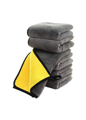 Мікрофібра (авторушник) автомобільна універсальна Extra Dry 800gsm 50х60см жовто-сірий (CW-5608) Colorway (294978830)