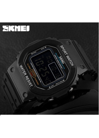 Мужские спортивные часы 1134 (Черные с черным экраном) Skmei (313653861)