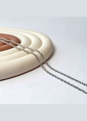 Серебряная Цепочка цепь Жгут см серебро 925 пробы Родированное 2.30г 803р2/40 No Brand (306854430)