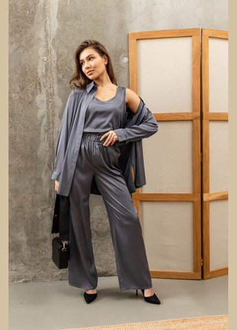 Женский брючный костюм тройка. Графит Seventeen (340108414)