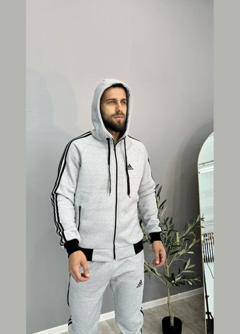 Спортивний костюм унісекс з капюшоном сірий No Brand (370218035)