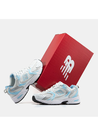 Кроссовки женские New Balance 530 White Blue Silver | Нью Беланс 530 белые No Brand белые демисезоны (367086408)