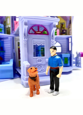 Ляльковий будиночок з фігурками розкладний Ліловий (F611) Limo Toy (303832723)