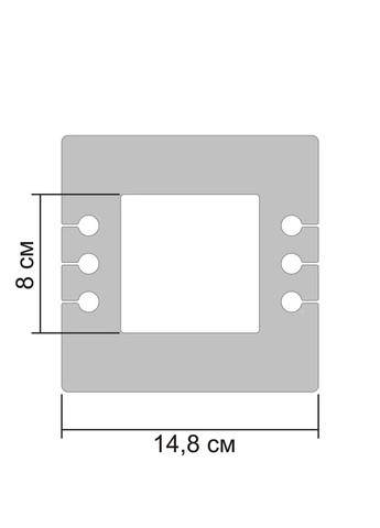 Интерьерная зеркальная рамка-наклейка под выключатель декоративная №8 серебро 1 шт. Ваша Світлість (366334473)