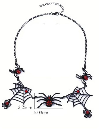 Готичне кольє хелловін павук, павутина, 1478 No Brand (362453643)