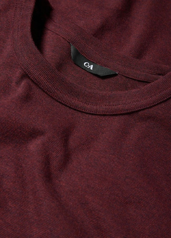 Бордовый демисезонный лонгслив C&A однотонный