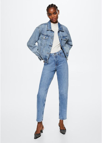 Синя демісезонна джинсова куртка 37020064 Mango