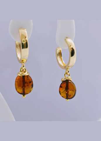 Серьги 3287 из натурального янтаря MINOV (333984738)