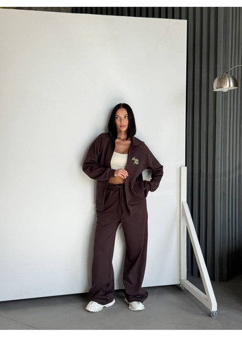 Женский костюм с вышивкой Lacky Girl из премиальной ткани, модель 075 DK/DL Мода без кордонів (355076556)