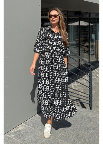 Черное платье фенди черный MioRichi