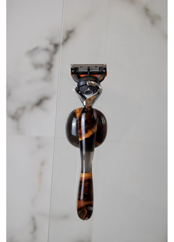 Станок для гоління з дерева та епоксидної смоли. Напівпрозорий графітовий колір EpoxyWood Ukraine (358935990)