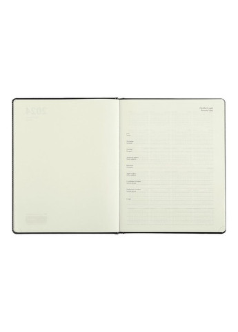 Щоденник датований 2024 рік, формату, чорний, 168 аркушів Donna BM.2742-01 Buromax (280916137)