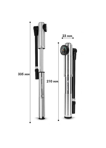 Насос велосипедный Ручной с манометром Silve West Biking (360455493)
