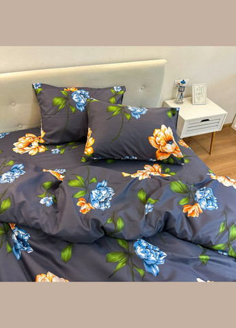 Постельное белье “ ”,Поликотон,Темно-Синий,Семейный, P-0121 Lelit (308071792)