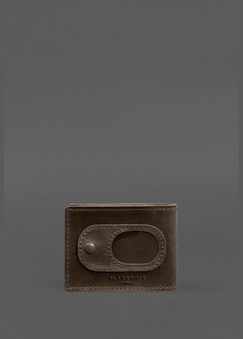 Кожаная обложка для удостоверения участника боевых действий (УБД) с карманом для жетона тёмно-коричневая Crazy Horse (A-028718) BlankNote (328961532)