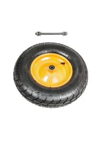 Пневматическое колесо 4,0х8 + ось 12 мм 6PR Желтый диск (20016) MAAN (262299184)