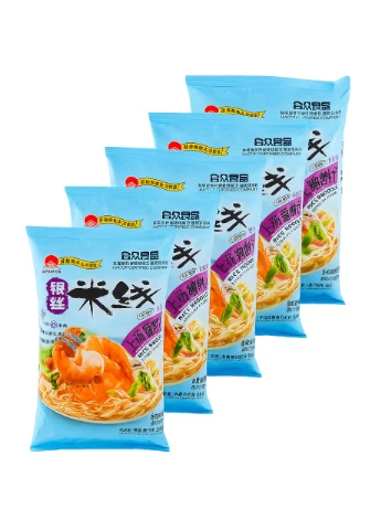 Рисова локшина швидкого приготування зі смаком морепродуктів Rice Noodle Seafood Flavour 105 г (5 шт) Hezhong (401124762)