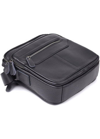 Сумка планшет через плечо мужская из натуральной кожи для телефона и для документов средняя Черный 38304 Vintage (355245261)