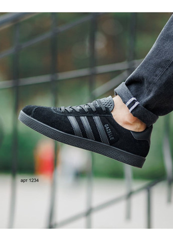 Черные кроссовки adidas gazelle full black No Brand