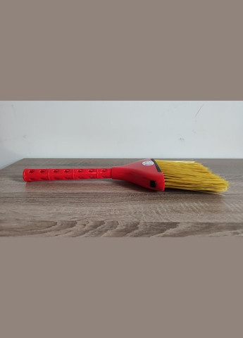 Веник пластиковый синтетический для уборки помещений и подметания пола 43x24 см Красный Zambak (307285087)