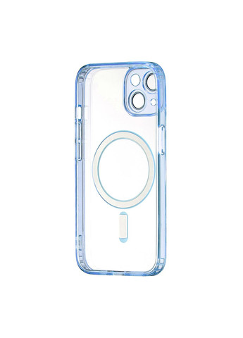 Чехол TPU Edge & PC с MagSafe (Protected Camera & Lens) Blue Case iPhone 14 (308982857)