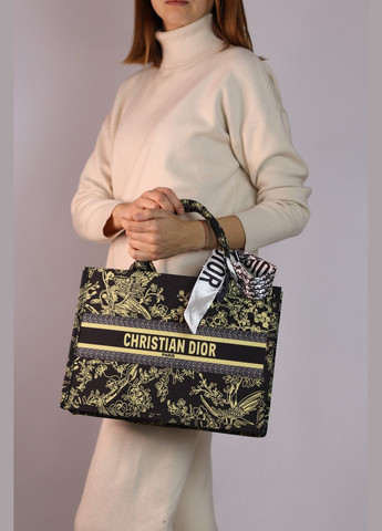 Жіноча сумка CHRISTIAN DIOR Book Tote black/yellow, женская сумка, сумка Крістіан Діор чорного/жовтого кольору No Brand (307925665)