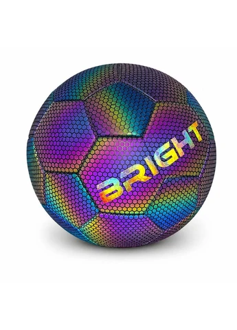 Футбольный мяч 21 см голографический разноцветный хамелеон (M1054) Bright (396188936)