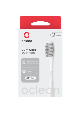 Набор насадок Brush Head Gum Care 2шт White (6970810554212) Oclean (337179040)
