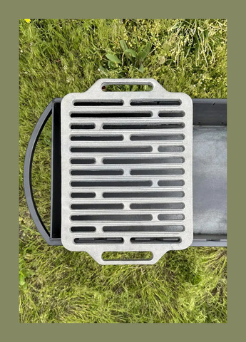 Чавунна решітка гриль для барбекю та мангала 420х300 Булат (324231766)