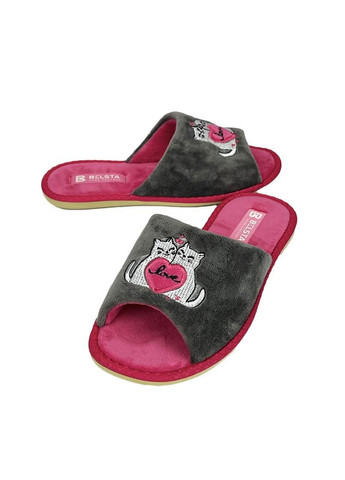 Кімнатні тапочки жіночі відкриті сірі 88-48 Белста (258232808)