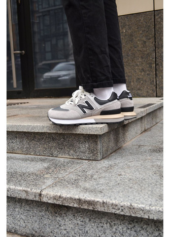 КРОССОВКИ ЖЕНСКИЕ NEW BALANCE 574 GREY BLACK НЬЮ БЕЛАНС 574 No Brand серые демисезоны (368859858)