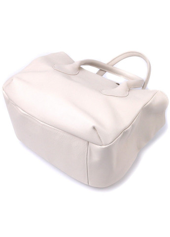 Деловая женская сумка с двумя ручками из натуральной кожи 22830 Бежевая Shvigel (313102110)