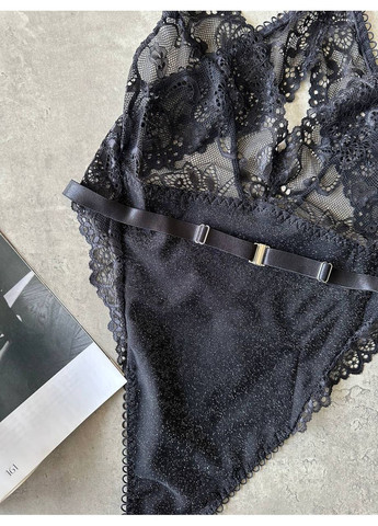 Боді чорне з м’якою чашечкою та зйомним поясом Vital-Textile 136/49 (361853753)