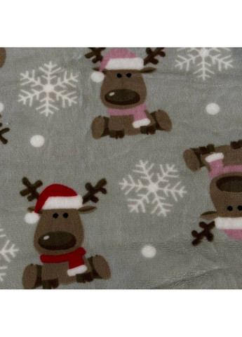 Плед флісовий новорічний півтораспальний 150х200 Різдвяні олені NPF6 Colorful Home (371646079)