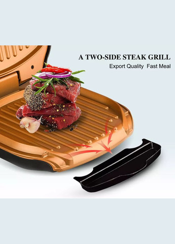 Притискний контактний гриль R522 Modern 1200 Вт електрогриль з керамічним покриттям RAF (297332217)