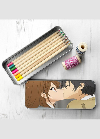 Пенал школьный для мальчика и девочки металлический Этот глупый свин не понимает мечту девочки кролика #004 7*18 см Silver No Brand (309153227)