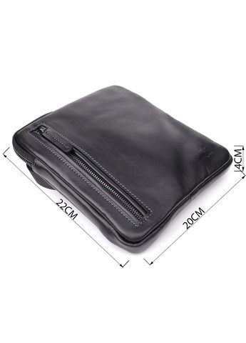 Стильная и практичная мужская сумка на плечо из натуральной гладкой кожи 23153 Черный Shvigel (362971697)