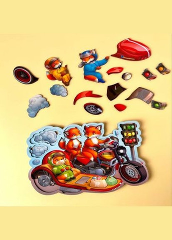 Многослойный вкладыш "Лисята на мотоцикле" Ubee (372821570)