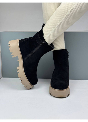 535 Черевики Зимові чорні замшеві Hengji (372384806)