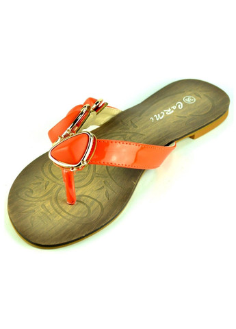 Оранжевые летние шлепанцы Carini