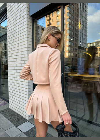 Костюм 2-ка зі спідницею та вкороченим жакетом No Brand (315589238)