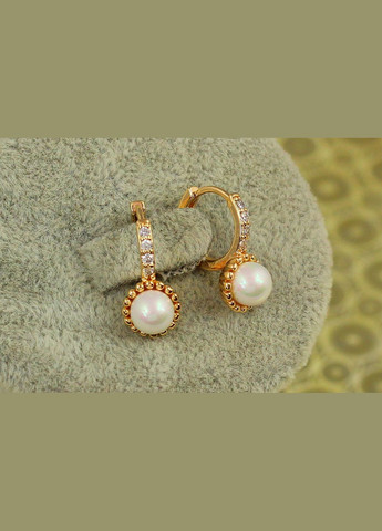 Сережки дитячі фізаліс з перлинкою 1,6 см золотисті Xuping Jewelry (316433862)